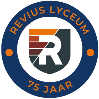 Revius Lyceum 75 jaar! logo